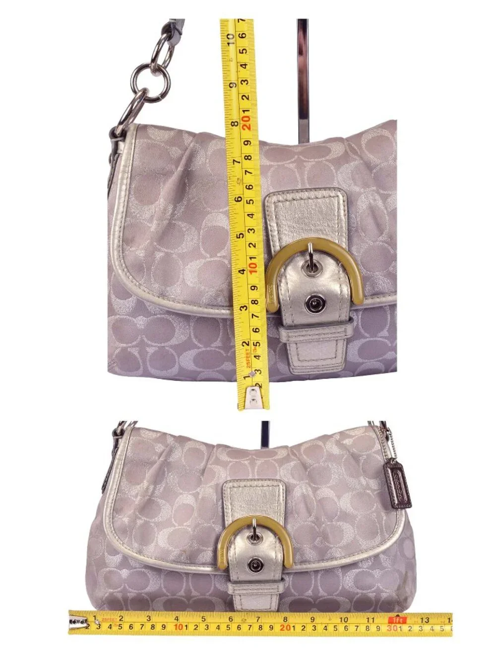Authentic COACH SOHO #F18905 Silver Metallic Shoulder Bag (Hangtag Added) - Picture 8 of 11